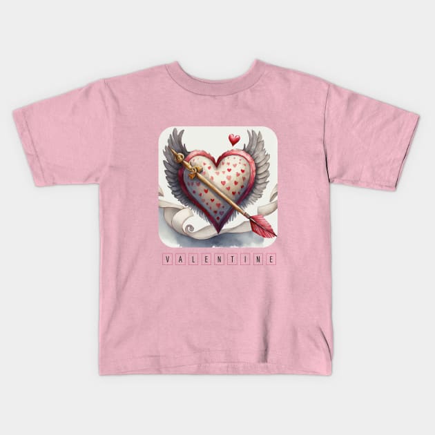 Valentine Kids T-Shirt by MandaTshirt